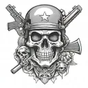 Army Ranger DUI and a skull tattoo design idea