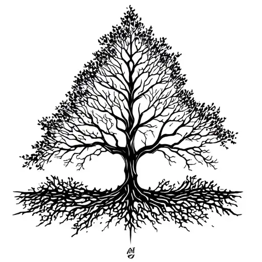 Tree of live life tattoo design idea