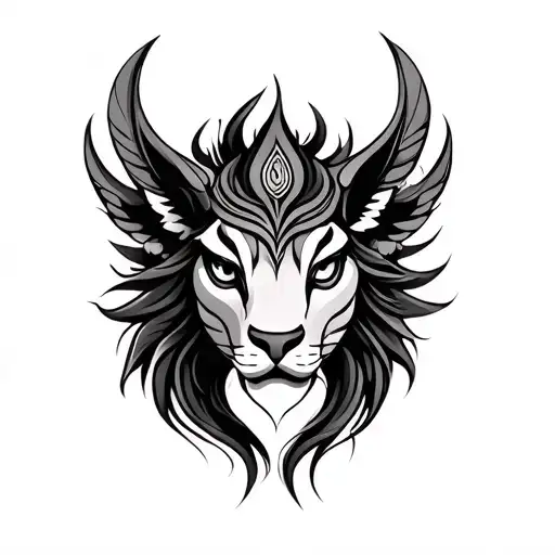 Tamil mythical creature tattoo design idea