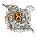 number 8 tattoo design idea