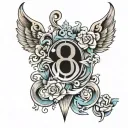 number 8 tattoo design idea