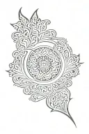 lace patterns tattoo design idea