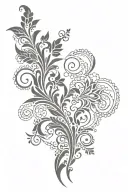 lace patterns tattoo design idea