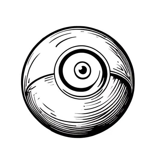 pool ball cybersiglism sharp lines tattoo design idea