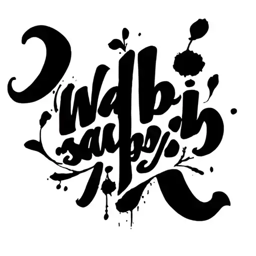 "wabi-sabi" chill vibes tattoo design idea