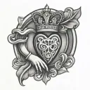 Claddagh tattoo design idea