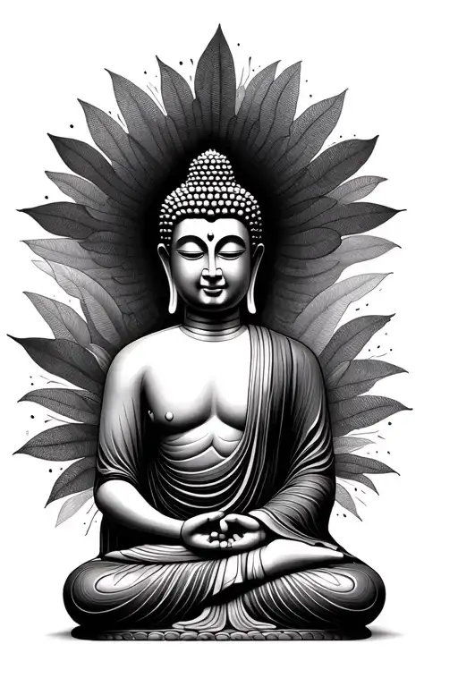 Budha Sitting tattoo design idea