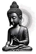 Budha Sitting tattoo design idea