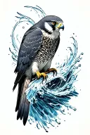 peregrine falcon diving tattoo design idea