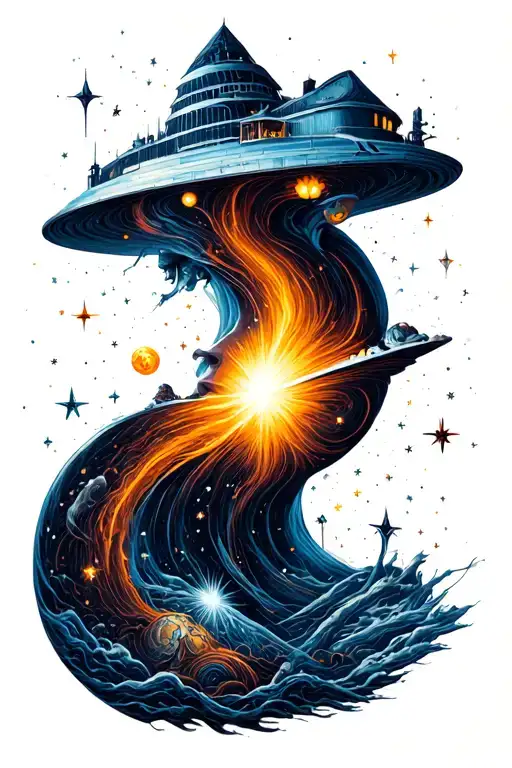 3 body problem stars coming tattoo design idea