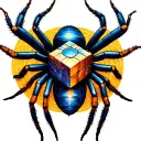 Metatron cube spider tattoo design idea