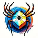 Metatron cube spider tattoo design idea