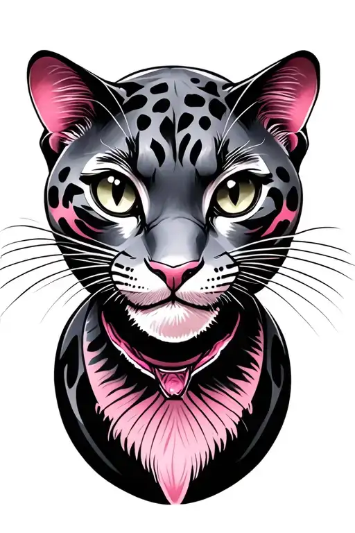 pink panther tattoo design idea