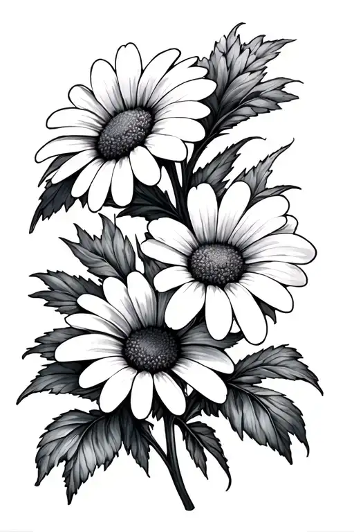 Daisy Chain petite tattoo design idea