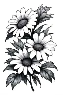 Daisy Chain petite tattoo design idea