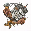 overthinking man tattoo design idea