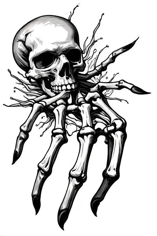 skeleton hand tattoo tattoo design idea