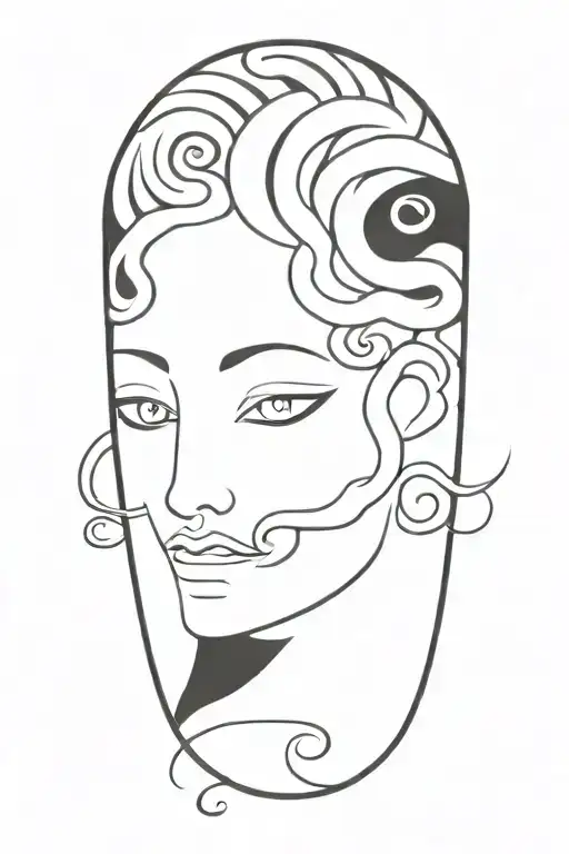 Medusa head tattoo design idea