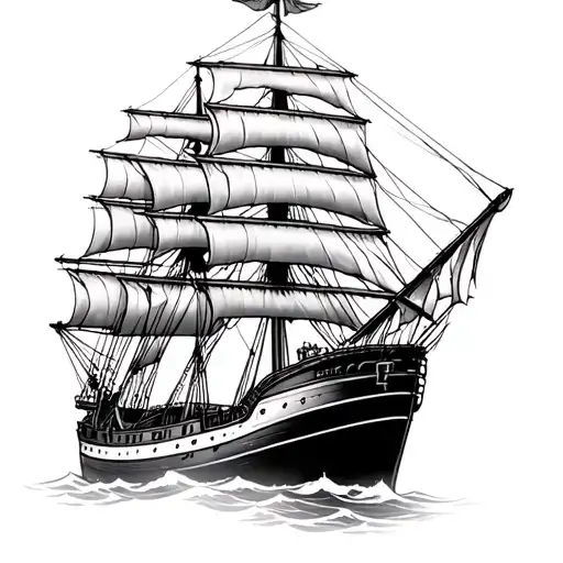 Clipper Ship tattoo design idea