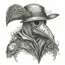 plague doctor tattoo design idea