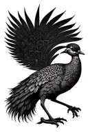 Lyrebird tattoo design idea