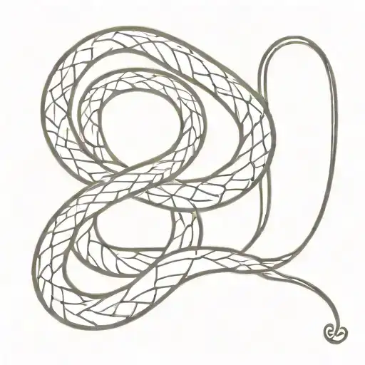 infinity snake coiled snake eating tattoo design idea