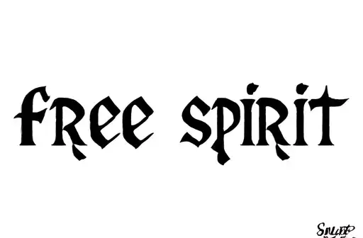 "Free spirit" tattoo design idea