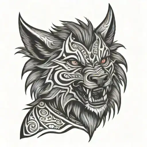 samoan werewolf tattoo design idea