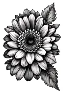 gerbera flower tattoo design idea
