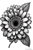 gerbera flower tattoo design idea