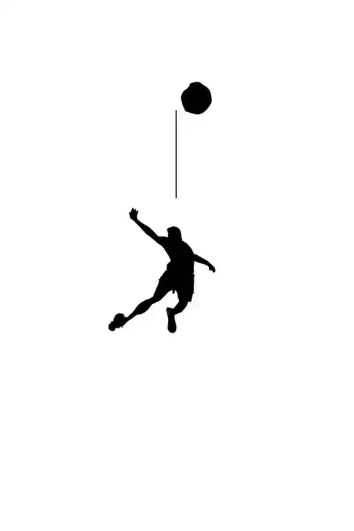 Zlatan Ibrahimovic goal silhouette tattoo design idea