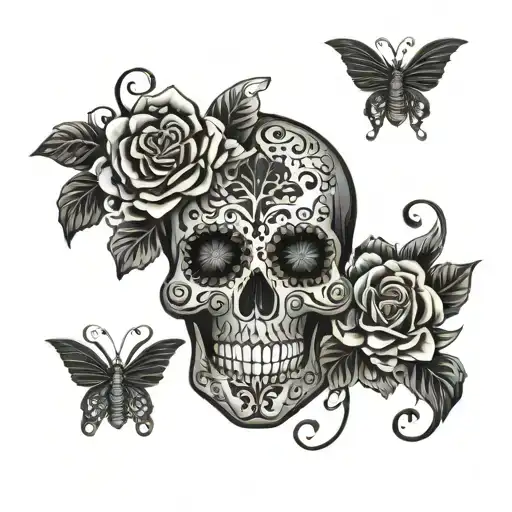 Sugar Skull tattoo design idea