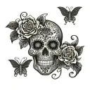 Sugar Skull tattoo design idea