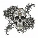 Sugar Skull tattoo design idea