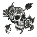 Sugar Skull tattoo design idea