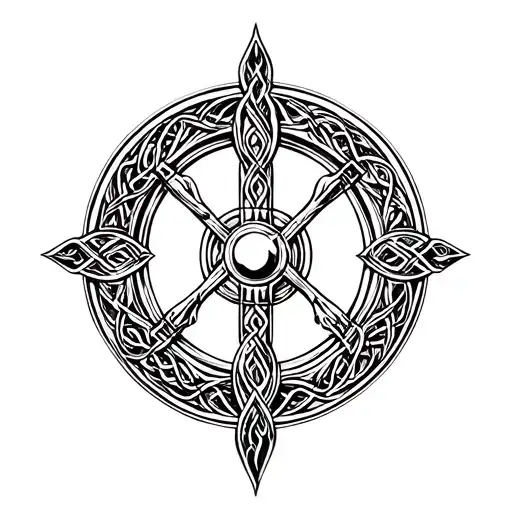 viking Celtic border circle. only. remove object in the center. white center. tattoo design idea