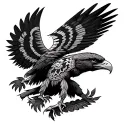 Aztec Eagle Warrior tattoo design idea