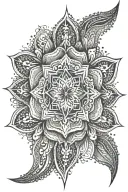 symetrical patterns inspired tattoo design idea