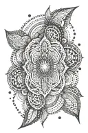 symetrical patterns inspired tattoo design idea