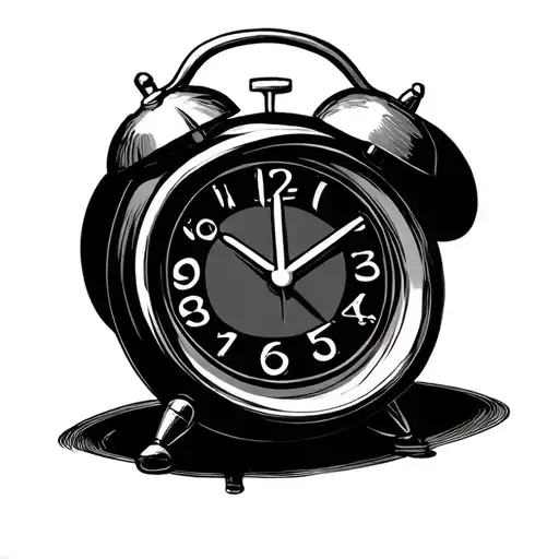 333 on clock digital alarm clock tattoo design idea