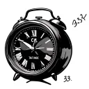 333 on clock digital alarm clock tattoo design idea