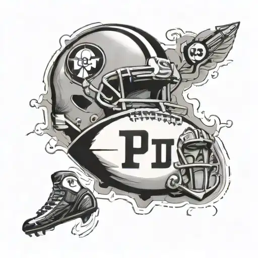 Pittsburgh, a football for my childhood, 90, and some cartoons for my childhood  tattoo design idea