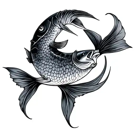 pisces mixed with libra tattoo design idea