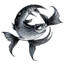 pisces mixed with libra tattoo design idea