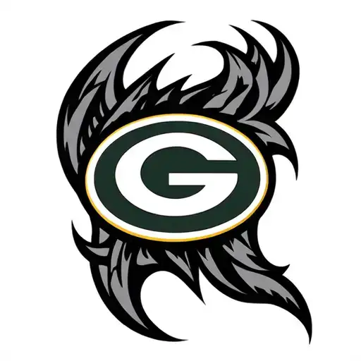 tribal with packers logo tattoo design idea