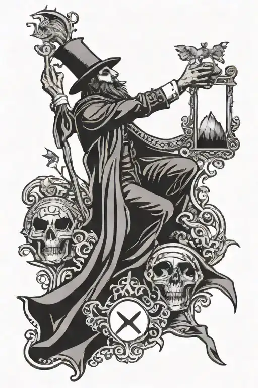 The magician tarot card tattoo for men  tattoo design idea