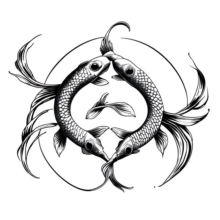 koi fish/ Pisces tattoo design idea
