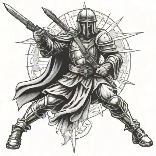 soldier of Christ   tattoo design idea
