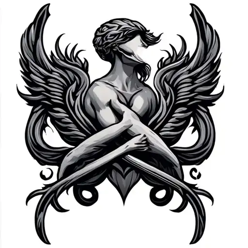Swinger lifestyle symbol intertwined tattoo design idea