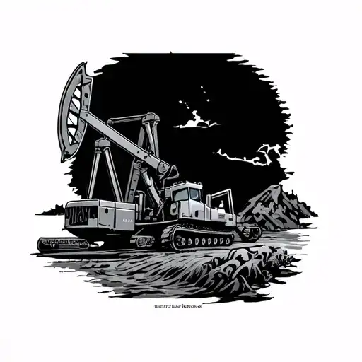 Oilfield tattoo design idea